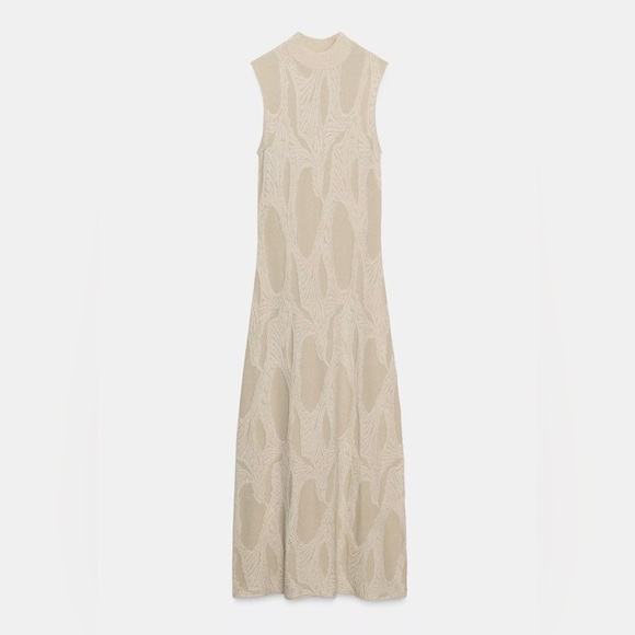 Zara Long Jacquard Dress - Picture 5 of 7